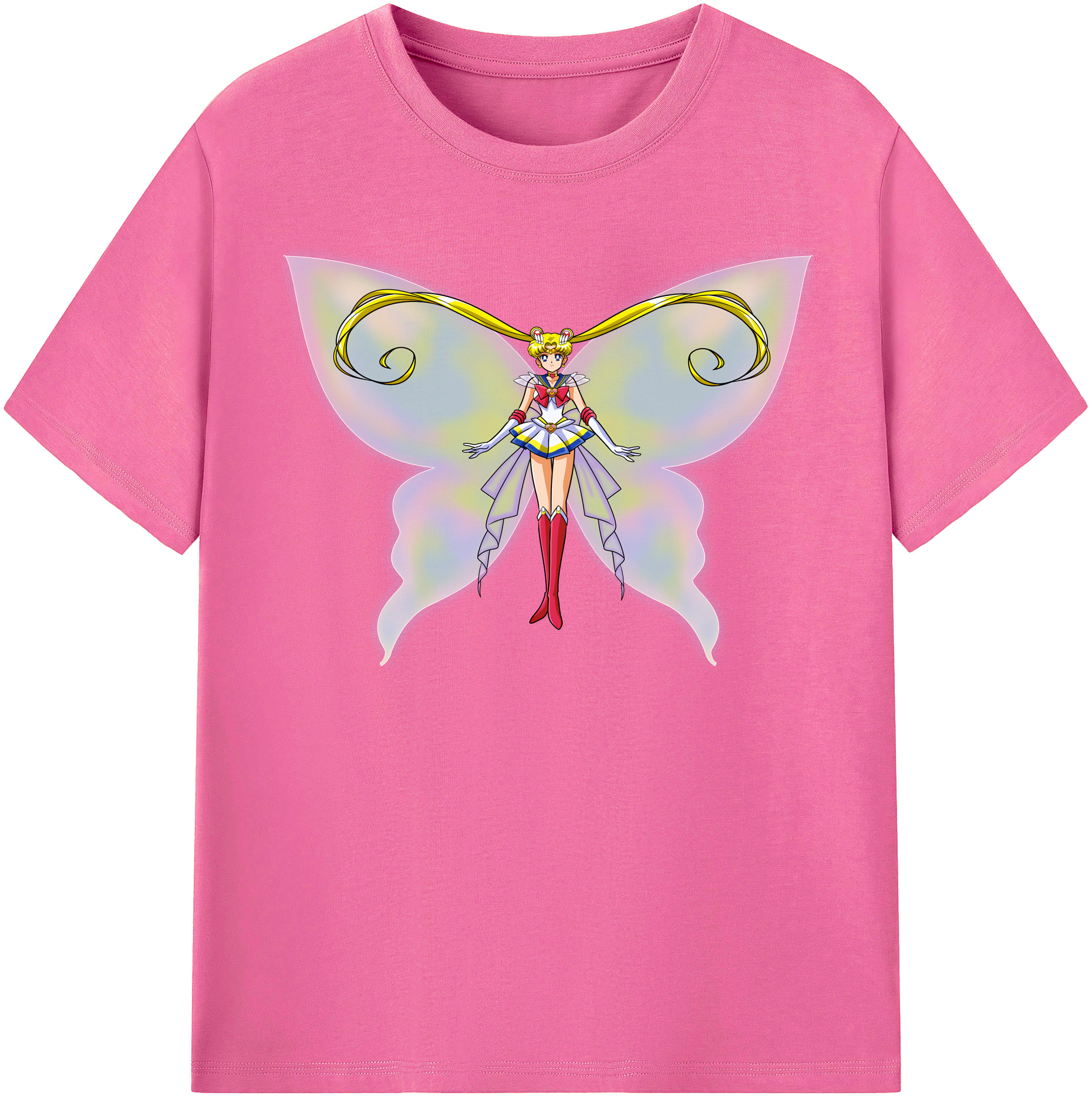 （画像用） 美少女戦士セーラームーン 月野 うさぎ つきの うさぎ Sailor Moon Tsukino Usagi レディースカジュアルプリントTシャツ（綿100％）